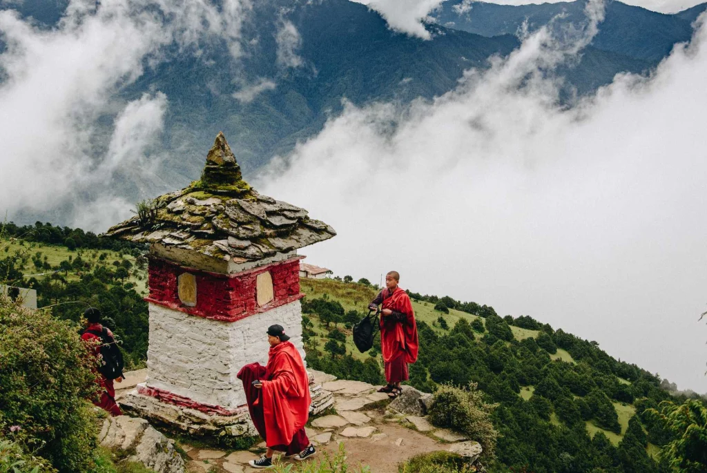 Chorten above the clouds